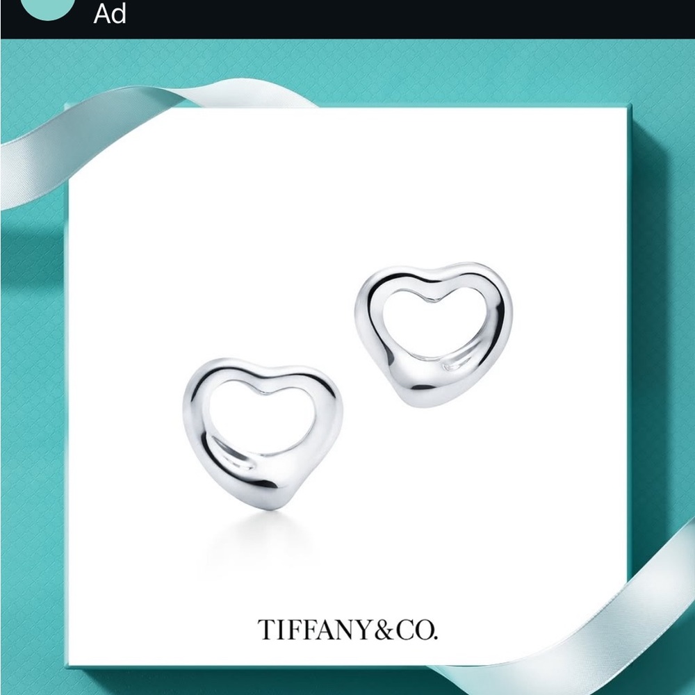 Tiffany & Co. Elsa Peretti Open Heart Earrings - Silver